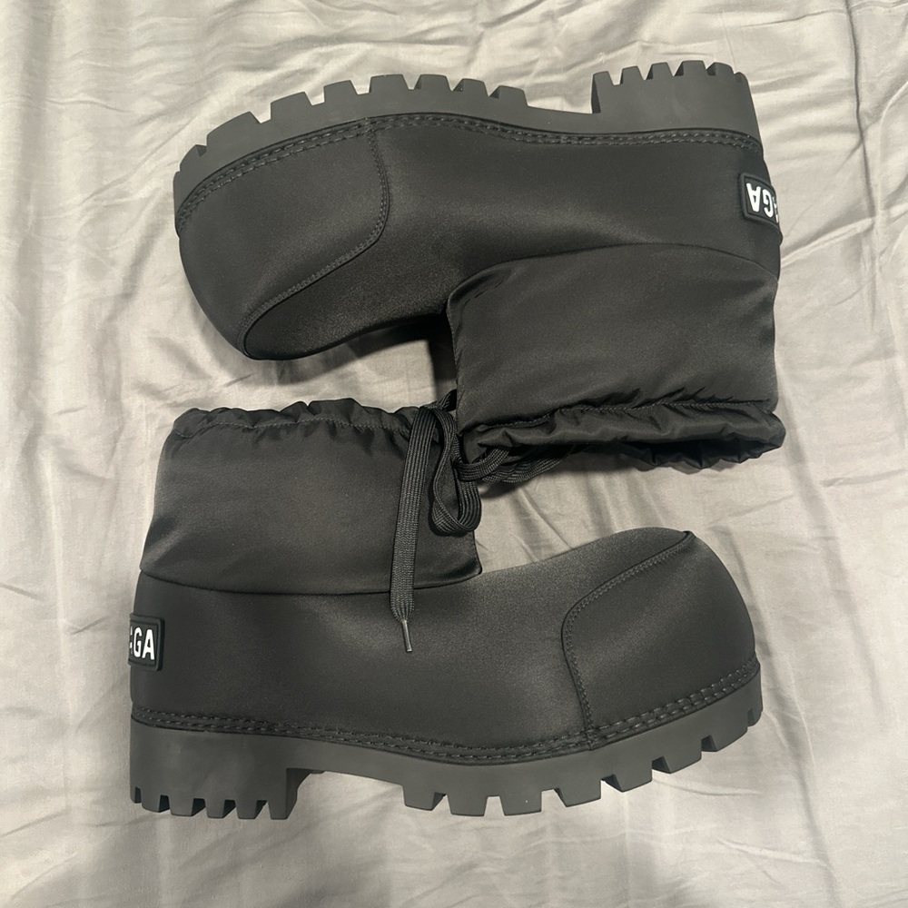 Balenciaga Black Rugged Ankle Boots